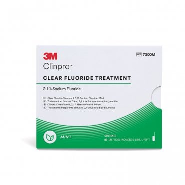 3Mâ¢ Clinproâ¢ Clear Fluoride Treatment, Mint Flavour, 50/PAC