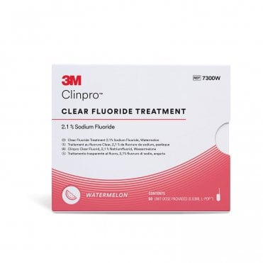 3Mâ¢ Clinproâ¢ Clear Fluoride Treatment, Watermelon Flavour, 50/PAC