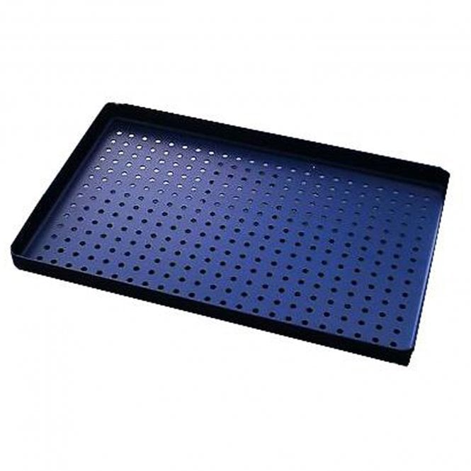 AM Dental Instrument Tray Aluminium Blue Perforated - Each