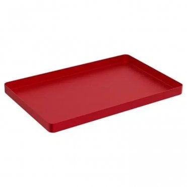 AM Dental Instrument Tray Aluminium Red Plain - Each