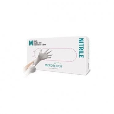 Ansell Micro-Touch White Nitrile Gloves Medium (700153) -150