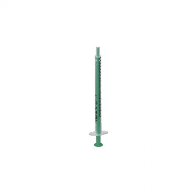 B Braun Inkjet 2 Part 1ml Syringe Fine Dosage - Pack 100