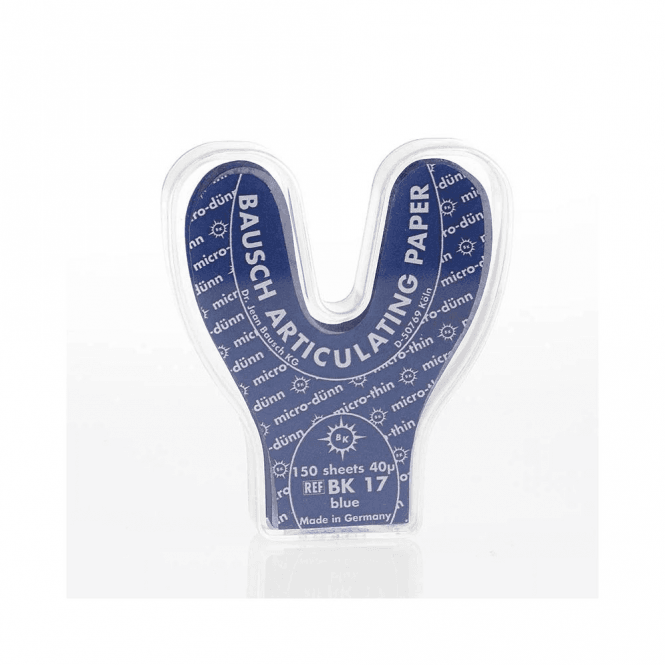 Bausch Articulating Paper Blue BK 17 Extra Thin Horseshoe