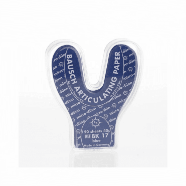 Bausch Articulating Paper Blue BK 17 Extra Thin Horseshoe