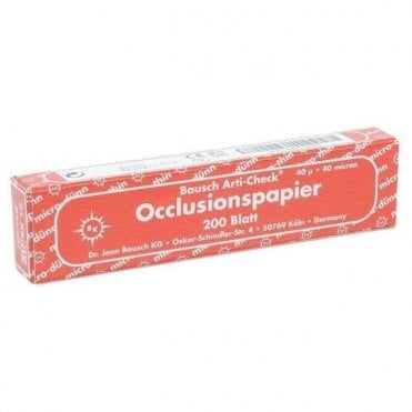Bausch Articulating Paper Extra Thin Red/Red BK10 - Pack200