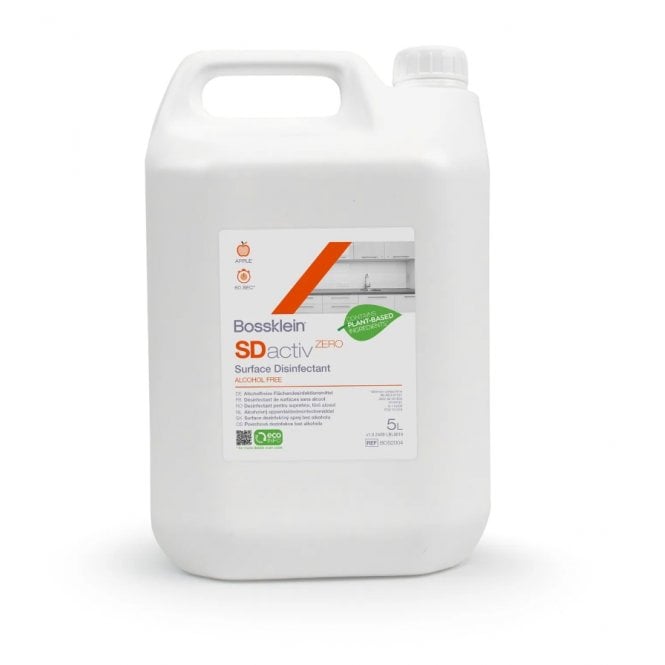 Bossklein SDactiv ZERO Surface Disinfectant Alcohol Free 5 Litre Refill - Apple