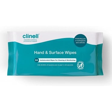 Clinell Antimicrobial Hand and Surface Wipes (CAHW84)