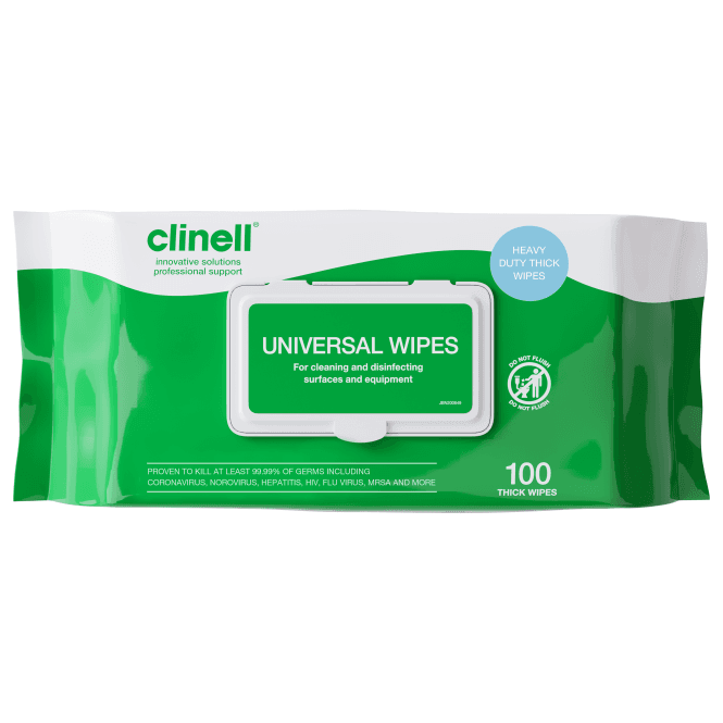 Clinell Universal Wipes Heavy Duty (BCW100) - Pack100