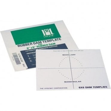 Coltene Hygenic Rubber Dam Template for 6" Dam (H01441)