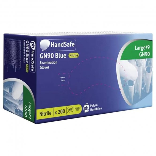 HPC HandSafe Blue Nitrile Gloves Extra Large GN90 - Box200