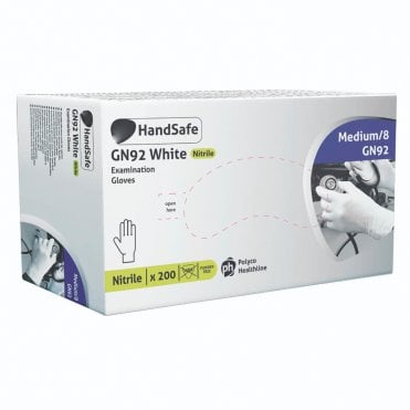 HPC HandSafe White Nitrile Gloves Extra Large (GN92)
