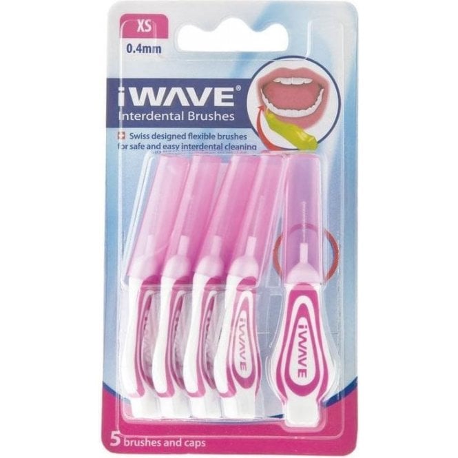 i-Wave Interdental Brush 0.4mm Pink (W-IDXS) -Pack5