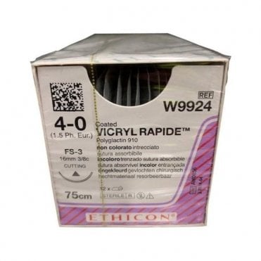 Johnson & Johnson Ethicon Sutures Vicryl Rapide 4/0 (W9924)