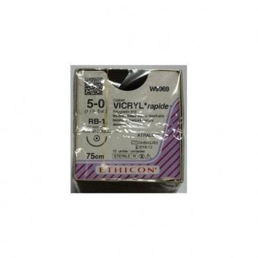 Johnson & Johnson Ethicon Sutures Vicryl Rapide 5/0 (W9969)