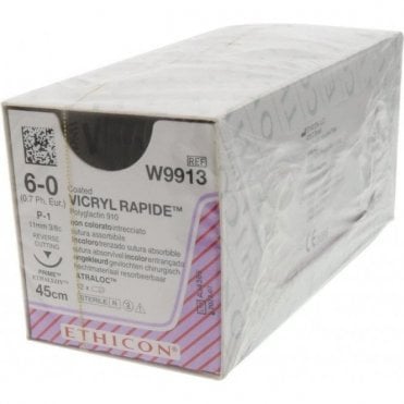 Johnson & Johnson Ethicon Sutures Vicryl Rapide 6/0 (W9913)