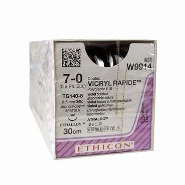 Johnson & Johnson Ethicon Sutures Vicryl Rapide 7/0 (W9914)