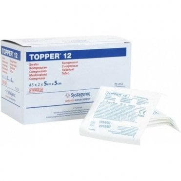 Johnson & Johnson Topper 12 Swabs Sterile 50x50mm - Pack90