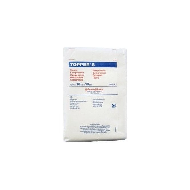 Johnson & Johnson Topper 8 Swabs 10X10cm (M50410) - Pack100