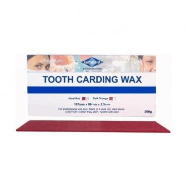 Kemdent Tooth Carding Wax Hard Red 500g - Each