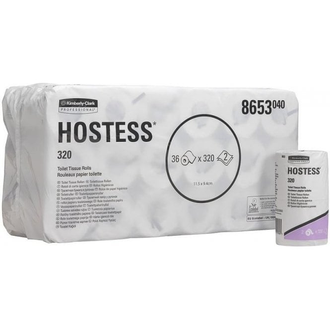 Kimberly-Clark Hostess Toilet Tissue Roll 8538 -36x320=11520