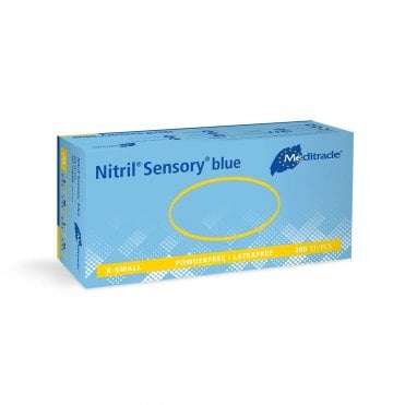 Meditrade Nitril Sensory Blue Nitrile Glove X-Small - Box200