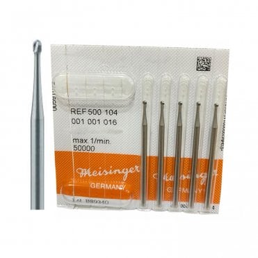 Meisinger Steel Burs Round Size 4 Long RA 014 - Pack10