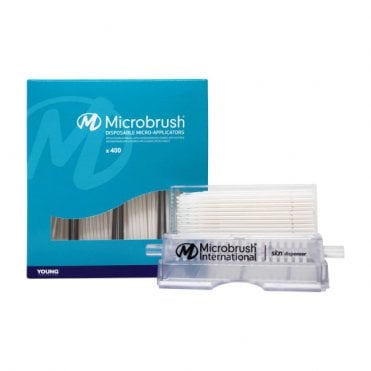 Microbrush Plus Applicator Dispenser Kit White Super Fine