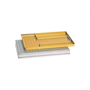 Nichrominox Large Instrument Tray Perforated Silver 28x18cm