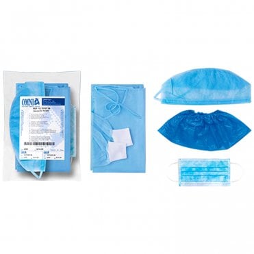 Omnia Disposable Surgical Gowns -Sterile One Size with cuffs