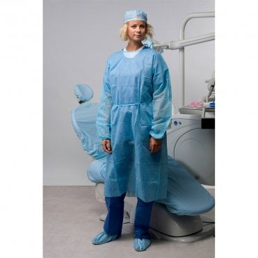 Omnia Surgical Gown with elastic wrist bands (Length: 120cm)