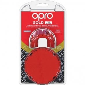 Opro Self-Fit GEN3 Gold Braces Red/Pearl - Each