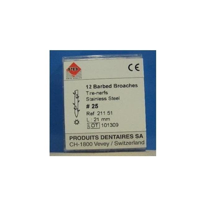 PD Barbed Broaches Short L21mm 25 XXX-Fine (21151) - Pack12
