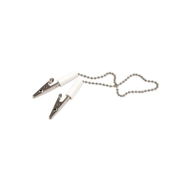 Perfection Plus Bib Chain Crocodile Clip White (0110022)