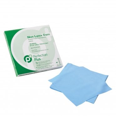 Perfection Plus Rubber Dam Non Latex Blue Heavy 6"x6" - 20