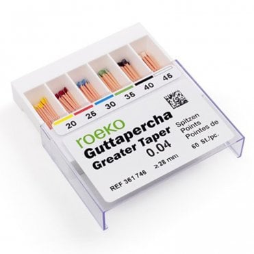 Roeko Guttapercha Points Greater Taper 0.04 #25 (361725)