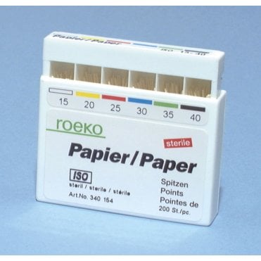 Roeko Paper Points White 15/40 Assorted (340154) Box 200