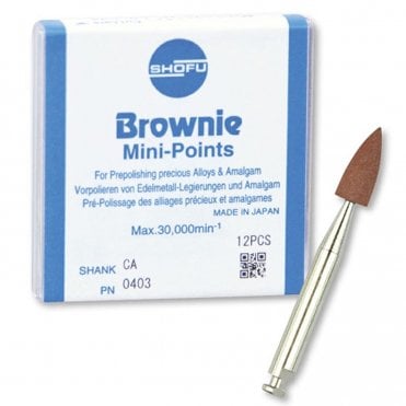 Shofu Brownie Polishers Mini Point FG 0413 - Pack12