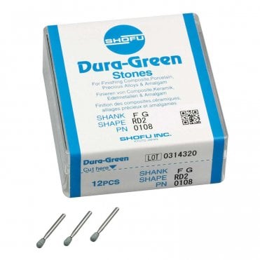 Shofu Dura-Green Stones FG RD2 0108 - Box12
