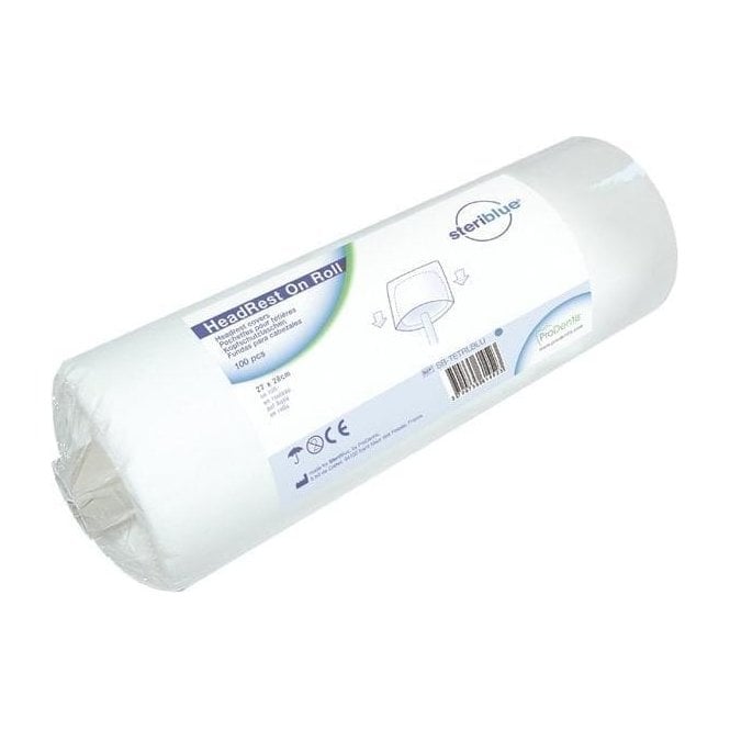 SteriBlue Headrest Covers Blue (O-SB-TETRLBLU) - Roll100
