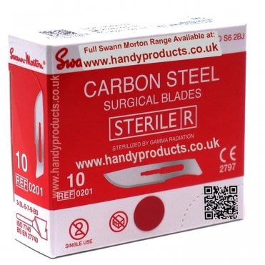 Swann-Morton Surgical Blades Sterile No.10 (0201) - Box100