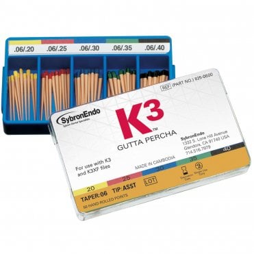 SybronEndo K3 Gutta Percha .06 Taper 35 (825-0635) - Box50