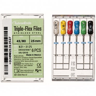 SybronEndo Triple-Flex Files 25mm 25 (25947E) - Pack6