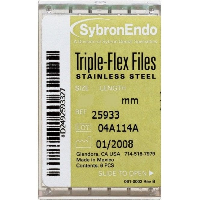 SybronEndo Triple-Flex Files 25mm 70 (25956E) - Pack6