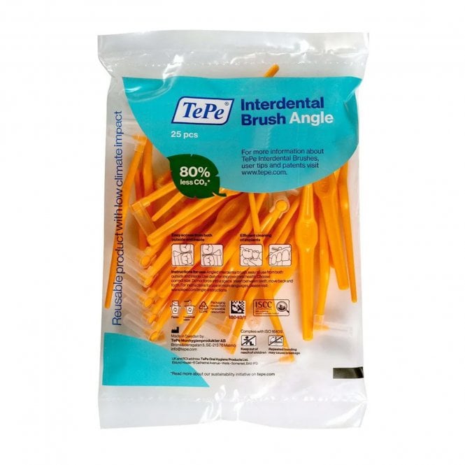 TePe Angle Interdental Brushes Orange 0.45mm (154420) - 25