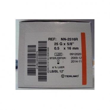 Terumo Agani Needles 25gx5/8" 0.5x16mm (AN*2516R1) - Box100