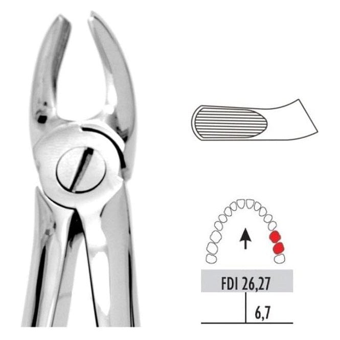 UnoDent Forceps Premier Range 18 Upper Molars Left - Each
