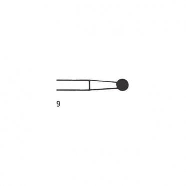 UnoDent Steel Burs Round RA No.9 - ISO.025 (BLR9) - Pack 6