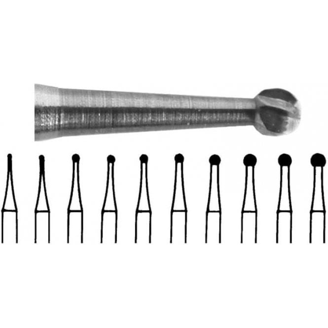 UnoDent TC Burs Round RA Plain Cut No.1 (BZAR1) - Pack5