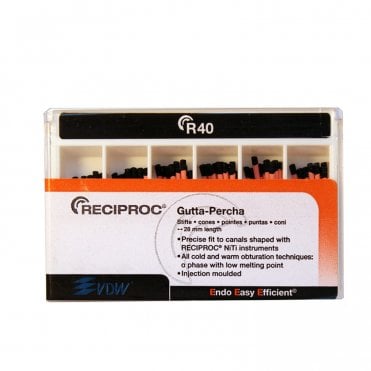 VDW RECIPROC Gutta Percha R40 Black - Pack60