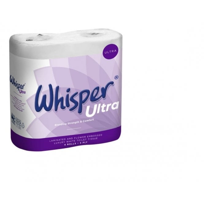 Whisper 3 Ply Ultra Toilet Roll - Case40